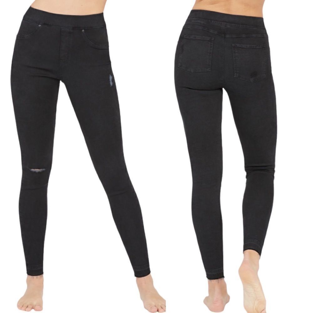 SPANX Vintage Distressed Ankle Skinny Jeans!